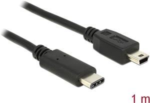 Kabel DELOCK, Type C USB 2.0(M) na mini USB-B (M), 1m