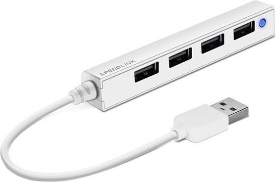 HUB Slim USB 2.0 - 4 portni, Speed Link, bijeli