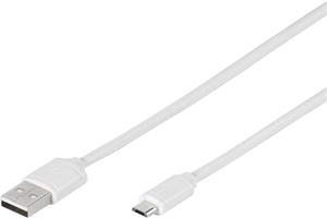 Kabel, USB A muški na USB B micro muški, 1m, bijeli, Vivanco bulk