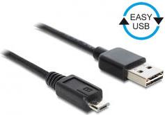 Kabel DELOCK, USB 2.0, USB-A (M) na micro USB-B (M), EASY USB, 2m