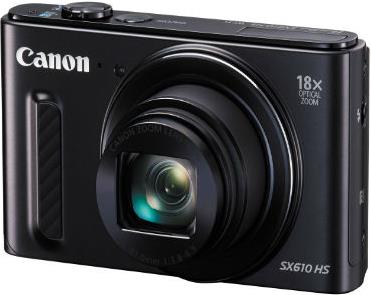 Digitalni fotoaparat Canon SX610 HS, 20MP, 18x zoom, WiFi, FullHD, crni
