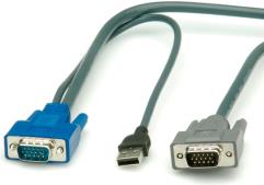 Roline KVM preklopnik kabel PS/2 + USB, 3.0m (za 14.01.3376/3377)