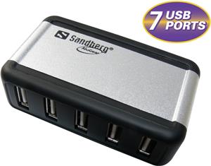USB 2.0 HUB Sandberg AluGear, 7-port