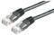 Kabel mrežni UTP, Cat. 6, 0,25m, CCA, 24AWG, Savitljivi, Crn