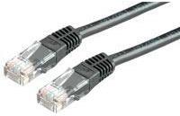 Kabel mrežni UTP, Cat. 6, 0,25m, CCA, 24AWG, Savitljivi, Crni