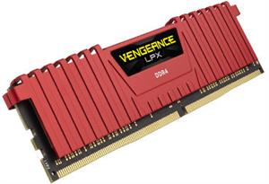 Memorija Corsair 8 GB DDR4 2400MHz Vengeance Red, CMK8GX4M1A2400C14R