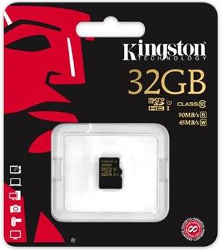Memorijska kartica Kingston 32GB microSDHC Class 10 UHS-I 45R Flash Card Single Pack w/o Adapter