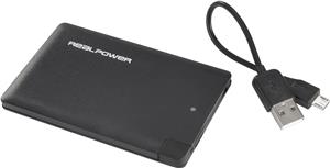 Powerbank Real Power PB2500 Slim, crni