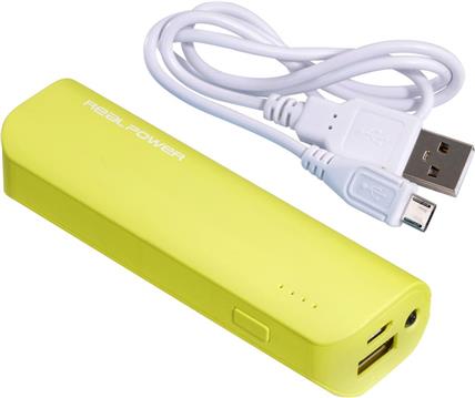 Powerbank Real Power PB2600, žuti