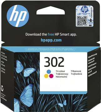 HP tinta No. 302, tri color, F6U65AE