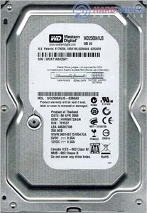 HDD Interni WD AV 3.5" 250 GB, 7.200rpm, WD2500AVJS