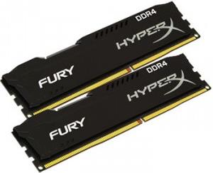 Memorija Kingston 16 GB DDR4 2666MHz HyperX Fury Black (2x8GB kit), HX426C15FBK2/16