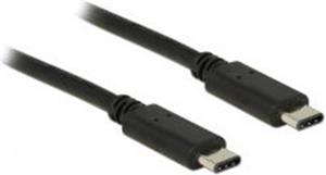 Kabel DELOCK, USB Type-C 2.0 (M) na USB Type-C 2.0 (M), 1m, crni