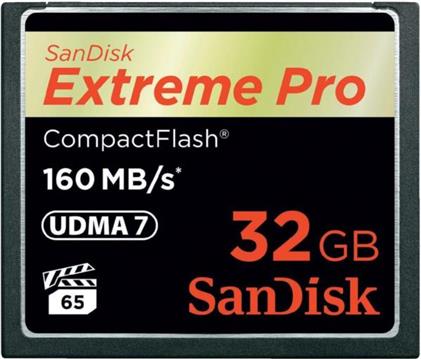 Memorijska kartica SanDisk 32GB Extreme Pro Compact Flash (CF) 160MB/s VPG 65, UDMA 7, SDCFXPS-032G-X46