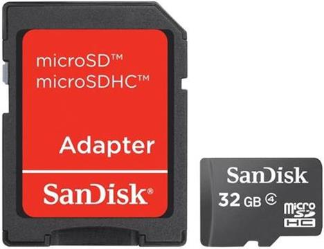 Memorijska kartica SanDisk 32GB microSDHC + SD Adapter, SDSDQM-032G-B35A