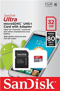 Memorijska kartica SanDisk 32GB SDSQUNC-032G-GN6MA Ultra Android microSDHC + SD Adapter + Memory Zone Android App 80MB/s Class 10 UHS-I
