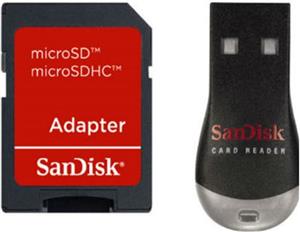 SanDisk Dodatna oprema SDDRK-121-B35 USB microSD / microSDHC / microSDXC Reader + SD Adapter