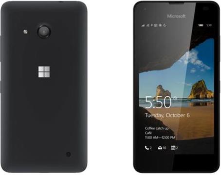 Mobitel Microsoft Lumia 550 LTE, 4.7" multitouch, QuadCore Cortex A7 1.1GHz, 1GB RAM, 8GB Flash, microSD, kamera, BT, GPS, Windows 10, crni