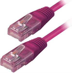 Kabel mrežni Transmedia Cat.5e UTP 0,25m, ljubičasti