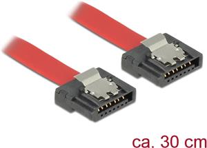 Kabel DELOCK, SATA Flexi 6GB/s, 30cm, crveni-metalni