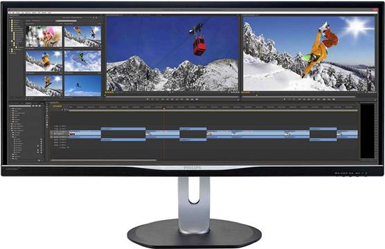 Monitor 34" Philips BDM3470UP/00 WQUad HD (3440×1440) Pivot AH-IPS LED display, 5ms, 1000:1, 320cd/m2, D-Sub/DP/DVI/HDMI/USB, crni