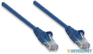 Kabel mrežni Intellinet, Cat6, U/UTP, RJ45-M/RJ45-M, 0.5 m, plavi