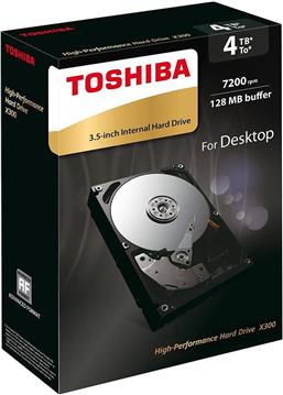 HDD desktop Toshiba X300 (3.5" 4TB, 7200RPM, 128MB, NCQ, AF, SATAIII), Retail, HDWE140EZSTA