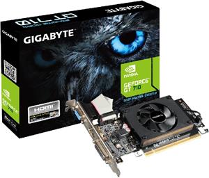 Grafička kartica Gigabyte GV-N710D3-2GL, GeForce GT 710, PCI-E 2.0, 2 GB DDR3, 64 bit, Dual-link DVI-D*1 / HDMI*1 / D-Sub*1, 300W