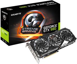 Grafička kartica Gigabyte GeForce GTX 980 XTREME GAMING GDDR5 4GB/256bit, 1241MHz/7100MHz, PCI-E 3.0 x16, HDMI, DVI-I, 3x DP, WINDFORCE 3X Cooler(Double Slot), Retail