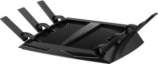 Netgear R8000 Nighthawk X6 Tri-Band AC3200 (600+1300+1300 Mbps) WiFi Router, 1xUSB 3.0, 1xUSB 2.0, 4x1GBLAN, 1x1GBWAN, 128 MB Flash and 256 MB RAM, Dual-Core 1GHz processor with 3 offload processors