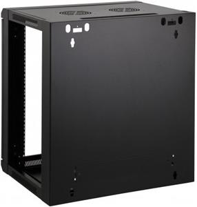 INTELLINET 19" Wallmount Cabinet, 9U, 500 (h) x 570 (w) x 600 (d) mm, Flatpack, Black