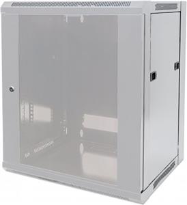 INTELLINET 19" Wallmount Cabinet, 9U, 500 (h) x 570 (w) x 600 (d) mm, Flatpack, Grey