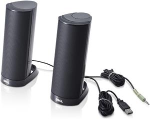 Zvučnici Dell Speakers Stereo AX210CR, Connection(power): USB, Audio line-in 3.5mm, Black