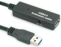 Roline USB3.0 aktivni produžni kabel sa ponavljačem, 10m, 12.04.1080