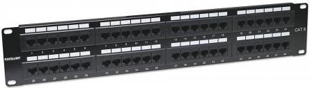 INT Cat6 Patch Panel, 48-Port, UTP, 2U