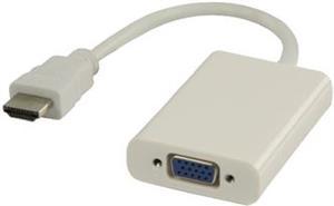 HDMI adapter cable HDMI - VGA 3.5 mm 0.20 m white