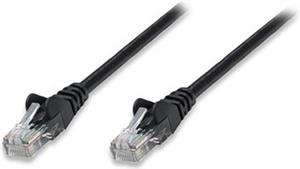 Kabel mrežni Intellinet, Cat5e, U/UTP, RJ45-M/RJ45-M, 0.5 m, crni
