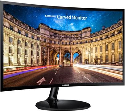 Monitor 27" Samsung LC27F390FHUX, 1920x1080, 4ms, 250cd/m2, zakrivljeni, crni