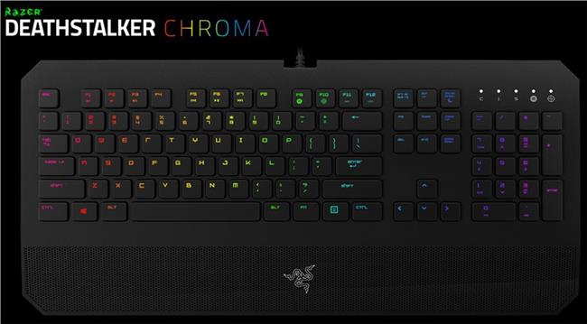 Tipkovnica Razer DeathStalker Chroma, gaming keyboard, crna, UK Layout, USB