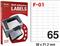 Etikete ILK 38x21,2mm pk100L Fornax F-01