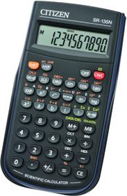 Kalkulator tehnički 8+2mjesta 128 funkcija Citizen SR-135N crni blister