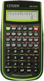 Kalkulator tehnički 10+2mjesta 236 funkcija Citizen SR-270NGR crni/zeleni blister