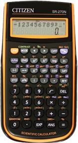 Kalkulator tehnički 10+2mjesta 236 funkcija Citizen SR-270NOR crni/narančasti blister