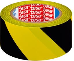 Traka za označavanje ljepljiva 50mm/33m pvc Tesa 60760-93 crno-žuta