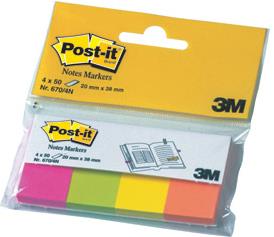 Zastavica 20x38mm 4boje Post-it 3M.670/4N blister