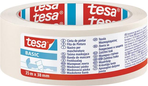 Traka ljepljiva krep 38mm/35m Basic Tesa 58593