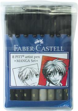 Flomaster Pitt 8boja Manga Set Faber Castell 167107/8boja blister