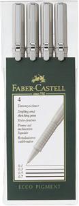 Flomaster za tehničko crtanje pk4 Ecco Pigment Faber Castell 166004 crni