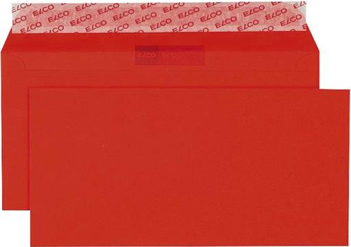 Kuverte u boji 11x23cm strip pk25 Elco crvene