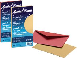 Kuverte Special Events 11x22cm 120g pk10 Favini crvene